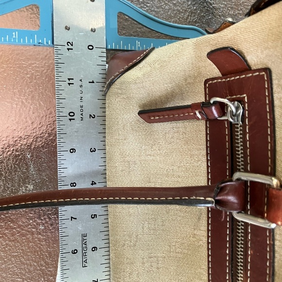 Fabric and leather Dooney and Burke handbag. - Picture 13 of 15